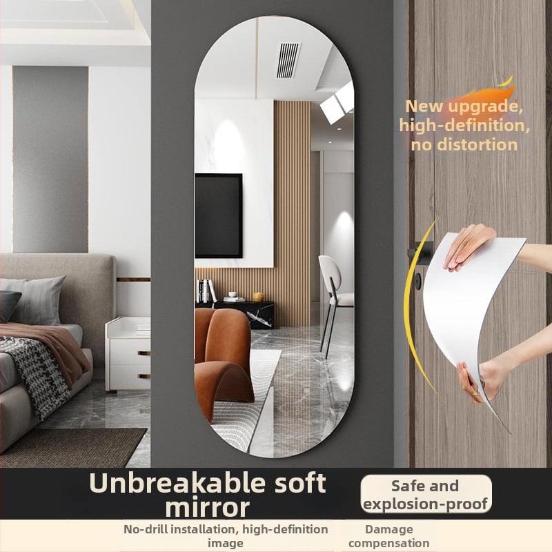 Akrüülpeegel seinale paigaldatav, Itaalia stiilis, isekleepuv, puurimata, vannitoapeegel