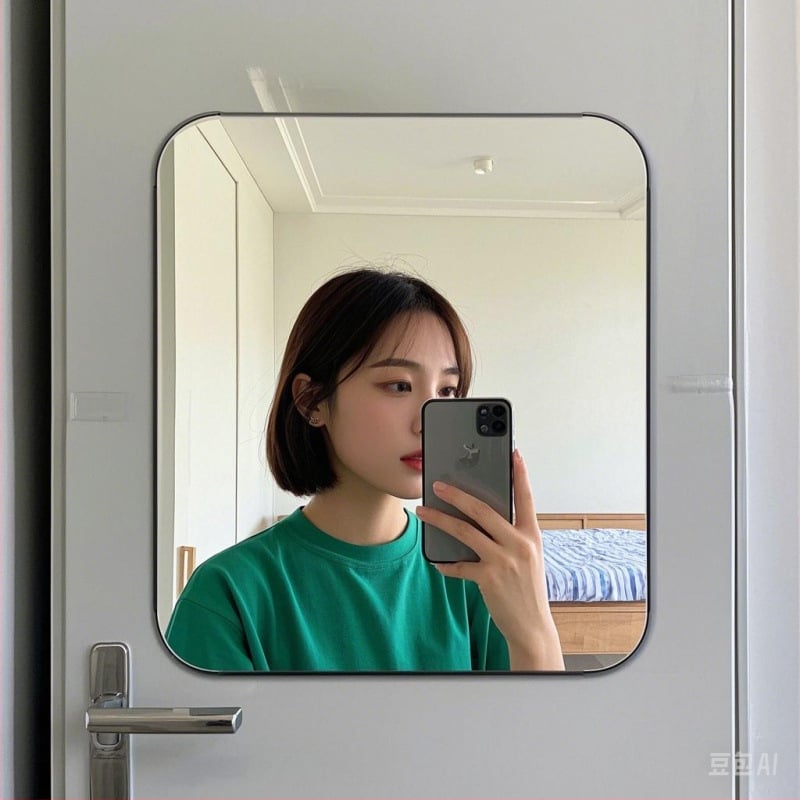 Akrilinis veidrodis, itališko stiliaus, sieninis, lipnus montavimas, be gręžimo, vonios kambario veidrodis