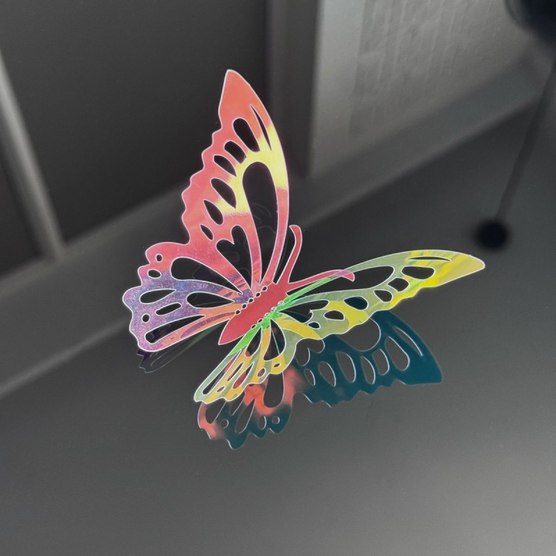 3D пеперуден стенен стикер (Материал: Paper jam; Функция: Fireproof; Узор: дървесен модел; Тип: триизмерни стенни стикери; Пространство: външно)