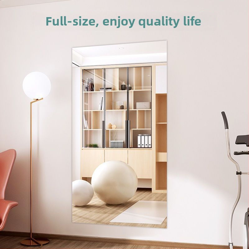 Seinasse paigaldatav tantsustuudio peegel metallraamiga, lihtne ja kaasaegne stiil, teine töötlemise meetod, Chi weng