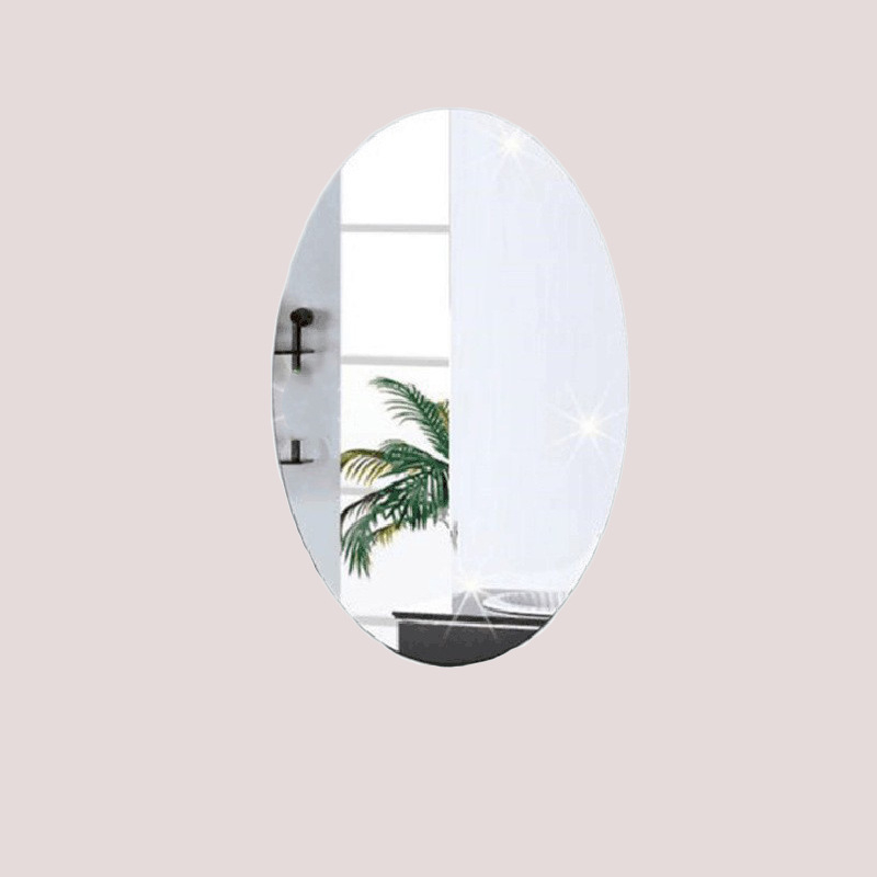 Jednodijelno akrilno zidno ogledalo, samoljepljivo, vodootporno, moderni minimalistički stil, za dnevni boravak, spavaću sobu, radnu sobu, kupaonicu, balkon