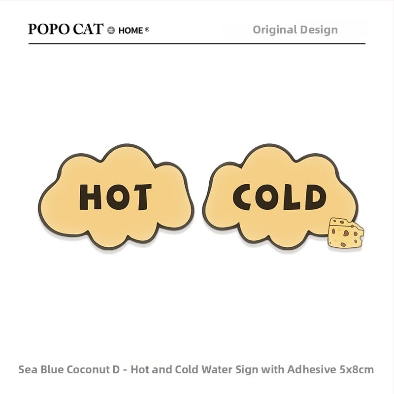 Akrüülseina kleebis kass ja hiir kujundusega vannituppa ja kööki, 2 tk, veekindel, lame karikatuuri stiilis dekoratsioon