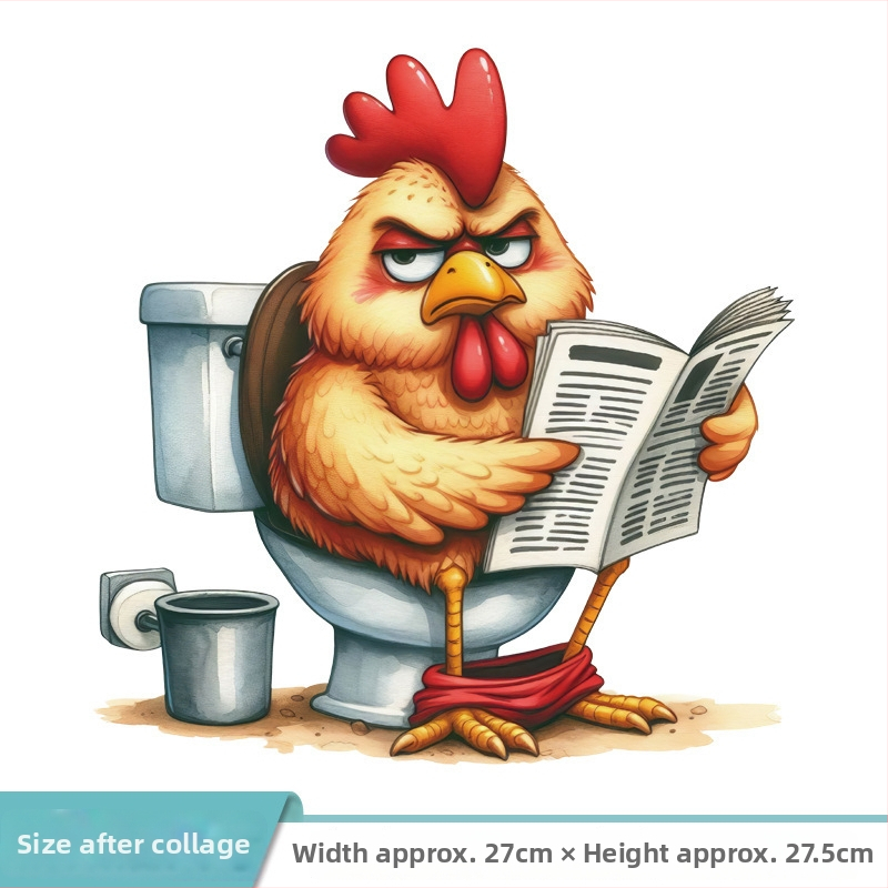 Karikatūru dzīvnieku vannas istabas WC sienu uzlīmes – lauva un zebra, PVC, pašlīmējošas, karikatūras stils