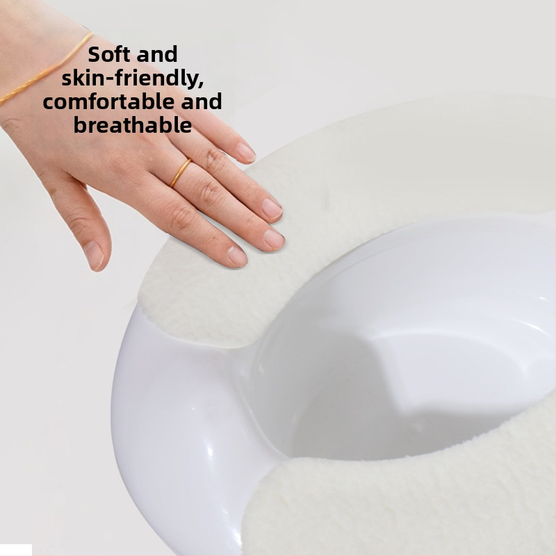 Bērnu pūkaina pašlīmējoša tualetes sēdekļa spilvens, mazgājams, griežams pie izmēra, silts, Quan Lekang