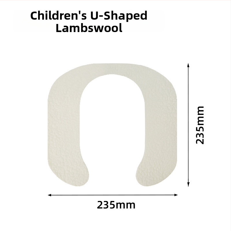 Bērnu pūkaina pašlīmējoša tualetes sēdekļa spilvens, mazgājams, griežams pie izmēra, silts, Quan Lekang