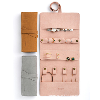 Sunflower blooms xPandasew Ρολό Κοσμημάτων, Πολυλειτουργικός Οργανωτής από Ύφασμα για Σκουλαρίκια, Δαχτυλίδια, Κολιέ και Ρολόγια