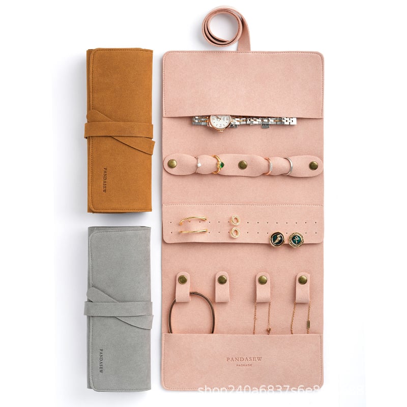 Sunflower blooms xPandasew — Мултифункционален микрофибърен рол за бижута, организатор за обици, пръстени, колиета и часовници