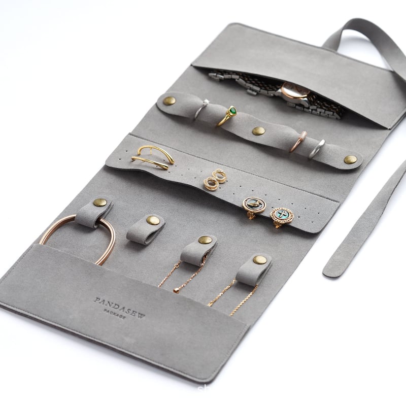 Sunflower blooms xPandasew Ρολό Κοσμημάτων, Πολυλειτουργικός Οργανωτής από Ύφασμα για Σκουλαρίκια, Δαχτυλίδια, Κολιέ και Ρολόγια