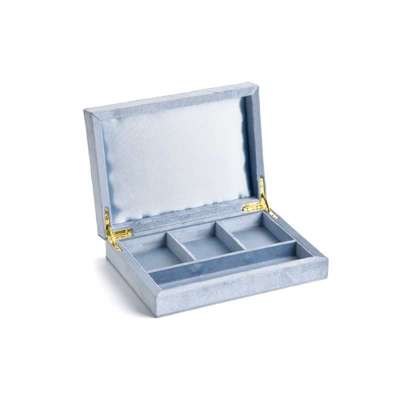 Кутия за бижута NANYUE — кадифена кутия за съхранение, квадратна S30 с подвижен капак, опаковка за продажба