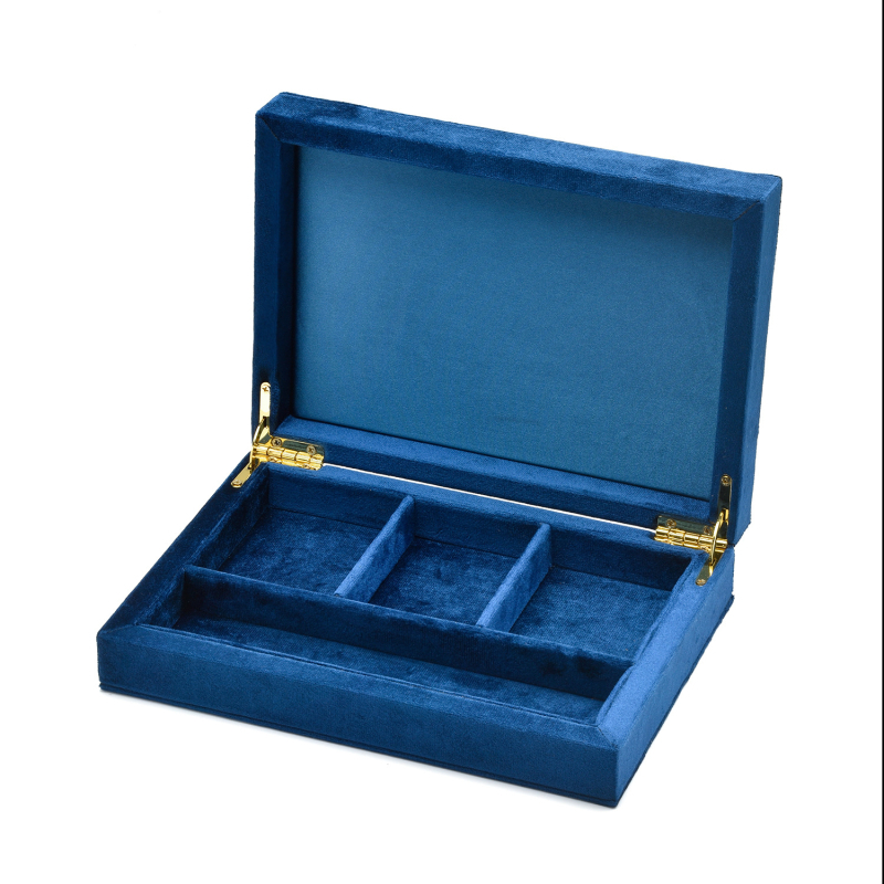 Кутия за бижута NANYUE — кадифена кутия за съхранение, квадратна S30 с подвижен капак, опаковка за продажба