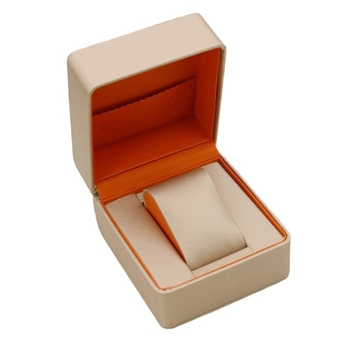 PU кожена кутия за часовници с шарка Rain Silk, заоблени ъгли, подплата от PU кожа, горещ печат и щамповане