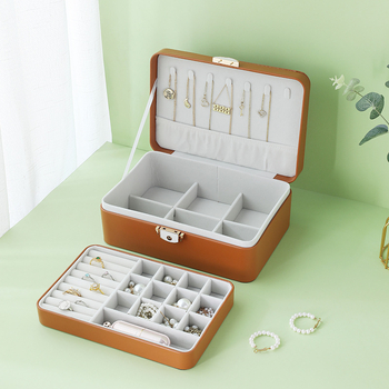 Κουτί αποθήκευσης κοσμημάτων από PU δέρμα, Μεγάλης χωρητικότητας για ρολόγια, κολιέ, βραχιόλια και δαχτυλίδια (Υλικό: PU δέρμα; Σκοπός: αποθήκευση κοσμημάτων; Συσκευασία: κουτί συσκευασίας; Επίπεδο συσκευασίας: πωλησιακή/τερματική)