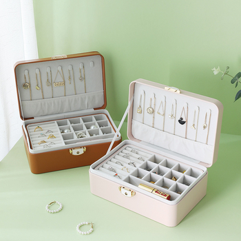 Κουτί αποθήκευσης κοσμημάτων από PU δέρμα, Μεγάλης χωρητικότητας για ρολόγια, κολιέ, βραχιόλια και δαχτυλίδια (Υλικό: PU δέρμα; Σκοπός: αποθήκευση κοσμημάτων; Συσκευασία: κουτί συσκευασίας; Επίπεδο συσκευασίας: πωλησιακή/τερματική)