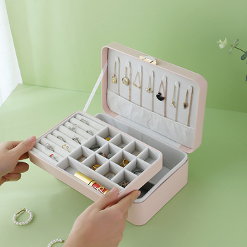 Κουτί αποθήκευσης κοσμημάτων από PU δέρμα, Μεγάλης χωρητικότητας για ρολόγια, κολιέ, βραχιόλια και δαχτυλίδια (Υλικό: PU δέρμα; Σκοπός: αποθήκευση κοσμημάτων; Συσκευασία: κουτί συσκευασίας; Επίπεδο συσκευασίας: πωλησιακή/τερματική)