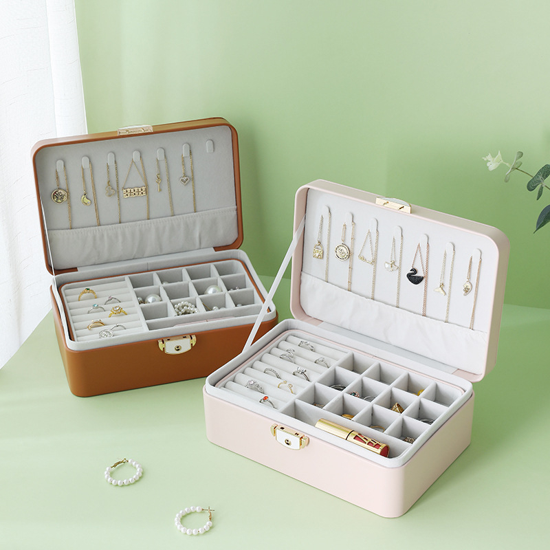 Κουτί αποθήκευσης κοσμημάτων από PU δέρμα, Μεγάλης χωρητικότητας για ρολόγια, κολιέ, βραχιόλια και δαχτυλίδια (Υλικό: PU δέρμα; Σκοπός: αποθήκευση κοσμημάτων; Συσκευασία: κουτί συσκευασίας; Επίπεδο συσκευασίας: πωλησιακή/τερματική)