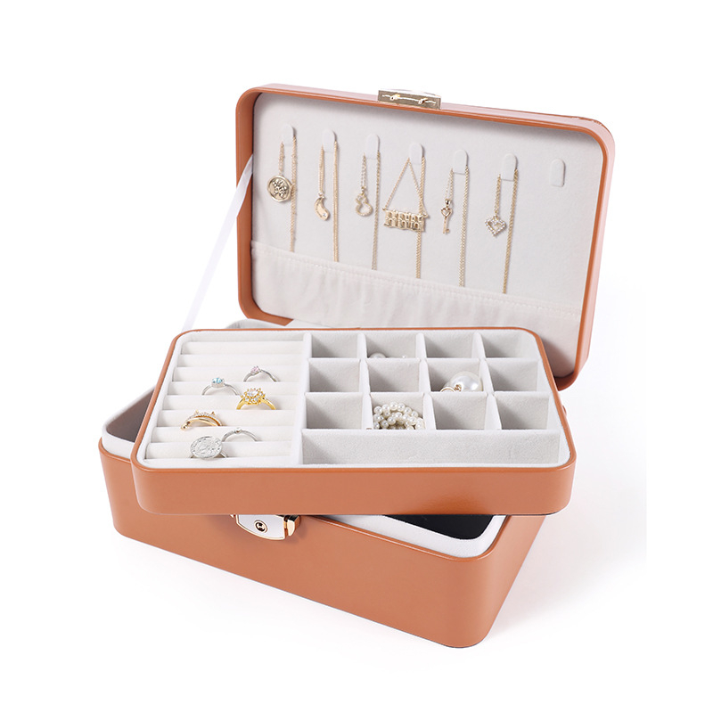 Κουτί αποθήκευσης κοσμημάτων από PU δέρμα, Μεγάλης χωρητικότητας για ρολόγια, κολιέ, βραχιόλια και δαχτυλίδια (Υλικό: PU δέρμα; Σκοπός: αποθήκευση κοσμημάτων; Συσκευασία: κουτί συσκευασίας; Επίπεδο συσκευασίας: πωλησιακή/τερματική)