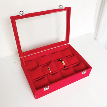 Κουτί κοσμημάτων ανθεκτικό στη σκόνη με 12 διαμερίσματα για προβολή και αποθήκευση; ύφασμα, σακούλα συσκευασίας, ειδική συσκευασία κοσμημάτων