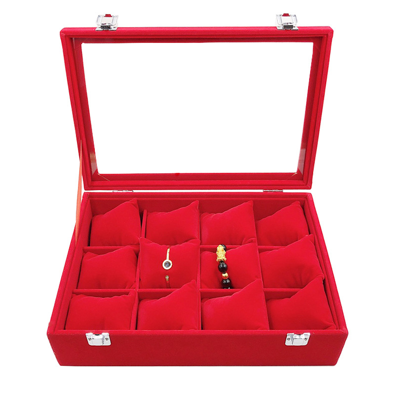Κουτί κοσμημάτων ανθεκτικό στη σκόνη με 12 διαμερίσματα για προβολή και αποθήκευση; ύφασμα, σακούλα συσκευασίας, ειδική συσκευασία κοσμημάτων