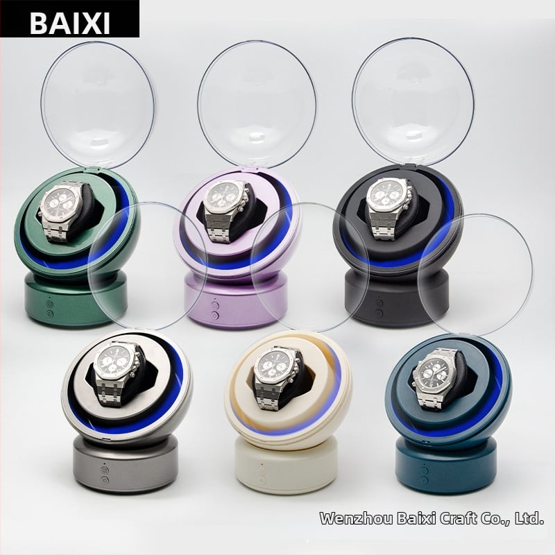 Baixi Устройство за завиване на часовници с една глава, зареждащо се, за един механичен часовник – компактна кутия за съхранение на автоматични часовници