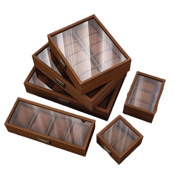 Персонализирана дървена кутия за съхранение и експозиция на часовници, подходяща за подарък