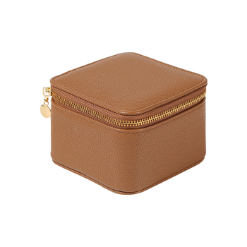 Κουτί αποθήκευσης κοσμημάτων από PU, καπάκι flip, Lychee μοτίβο, σκληρή κατασκευή, μοντέρνο μινιμαλιστικό στυλ