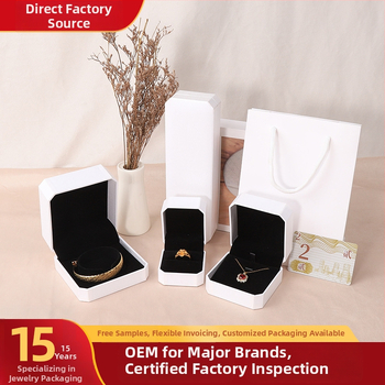 Κουτί κοσμημάτων οκταγωνικό, δερματόχαρτον κάλυμμα, συσκευασία κοσμημάτων, μάρκα Zhen box