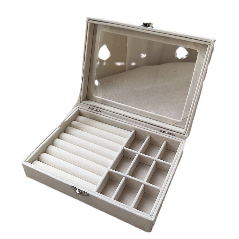Θήκη κοσμημάτων με εννέα διαμερίσματα – φορητή, στυλ ποιμενικό, σκληρή κατασκευή, παραμετροποιήσιμη, για σκουλαρίκια, δαχτυλίδια, ρολόγια και βραχιόλια