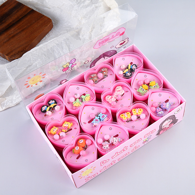 Σετ παιδικού κολιέ με καρδιά από ρητίνη; Σειρά Πριγκίπισσα; χειροποίητο; αλυσίδα με σφαίρες; 11 cm επέκταση