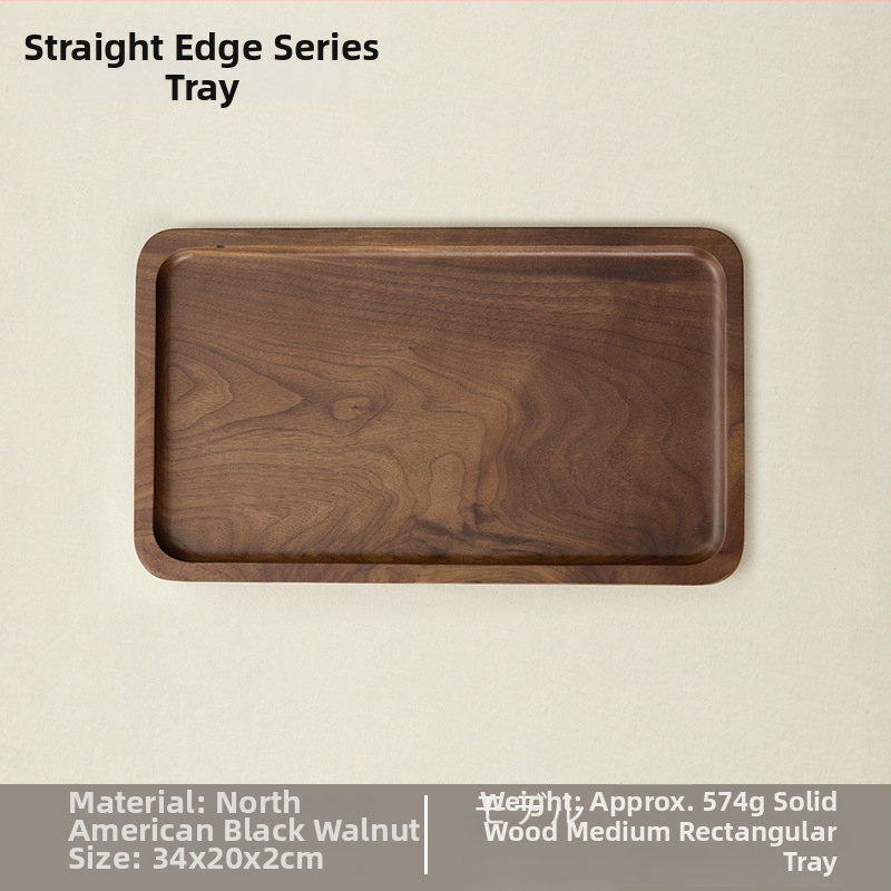 Τετράγωνος ρηχός δίσκος από ξύλο καρυδιάς, χειροποίητος, με δυνατότητα προσαρμογής