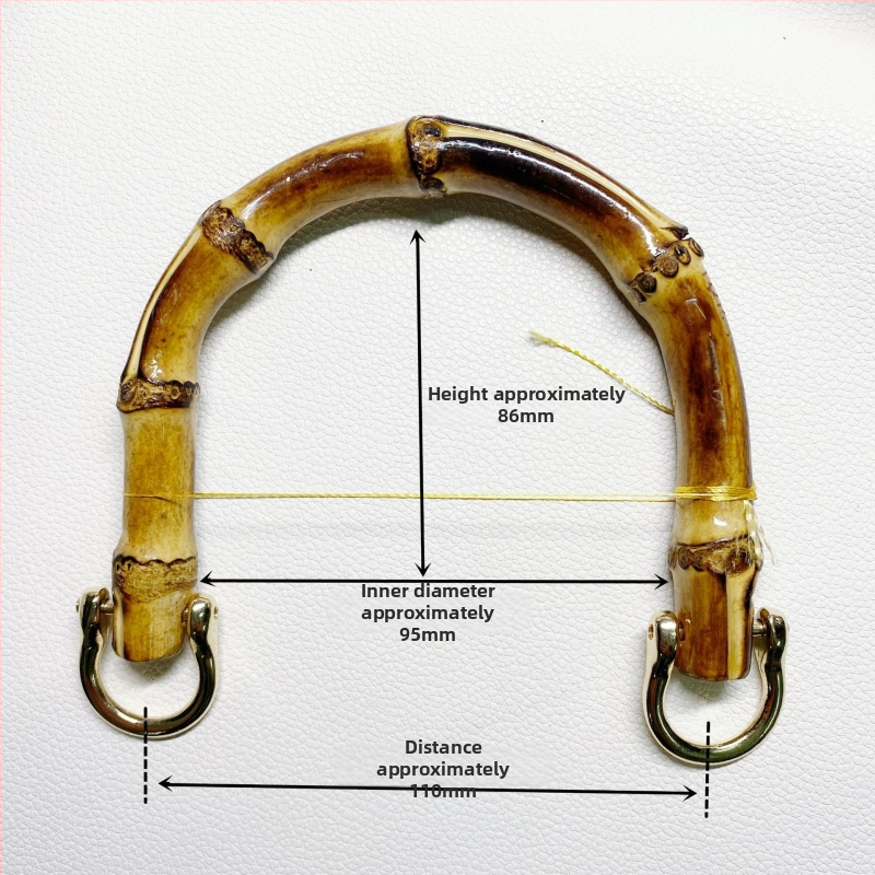 Бамбукова дръжка за чанта SW-0938, Autonomy, ретро национален стил, материал: бамбук, персонализирана обработка, за чанти