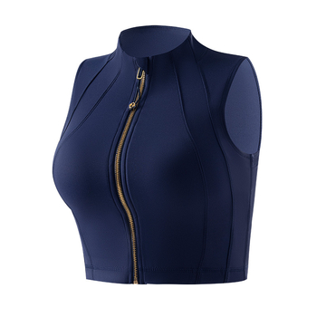 Sportinė liemenėlė su priekinio užtrauktuko, fiksuoti puodeliai, integruotas viršus, krūties pagalvėlė, nailonas/spandeksas 75/25