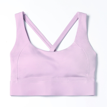 Γυναικείο αθλητικό σουτιέν γιόγκα με ενιαίο σχέδιο, διπλές σταθερές τιράντες, πίσω κλείσιμο με τρεις σειρές αγκράφες, γρήγορο στέγνωμα, αναπνεύσιμο