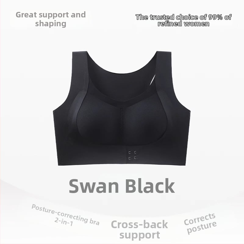 Αθλητικό σουτιέν διόρθωσης στάσης με μπροστινό κούμπωμα, 3/4 καλούπια, στυλ γιλέκου, σταθερά ιμάντες, αναπνέσιμο νάιλον