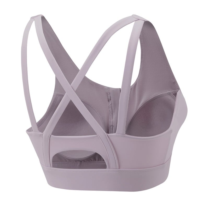 Danmaner γυναικείο αθλητικό σουτιέν με ενιαίο σχέδιο, μπροστινό φερμουάρ, 3/4 καλύμματα, λεπτά διαμορφωμένα cups, σταθεροί ιμάντες