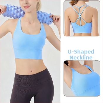 Moterų jogos ir pilates sportinė liemenėlė su krūties pagalvėlėmis, drėgmę šalinantis audinys, nailonas 75%/spandeksas 25%, siauras kirpimas, liemens ilgis, rudens leidimas 2025