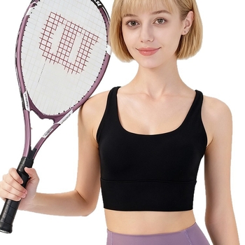 Moterų jogos ir pilates sportinė liemenėlė su krūties pagalvėlėmis, drėgmę šalinantis audinys, nailonas 75%/spandeksas 25%, siauras kirpimas, liemens ilgis, rudens leidimas 2025