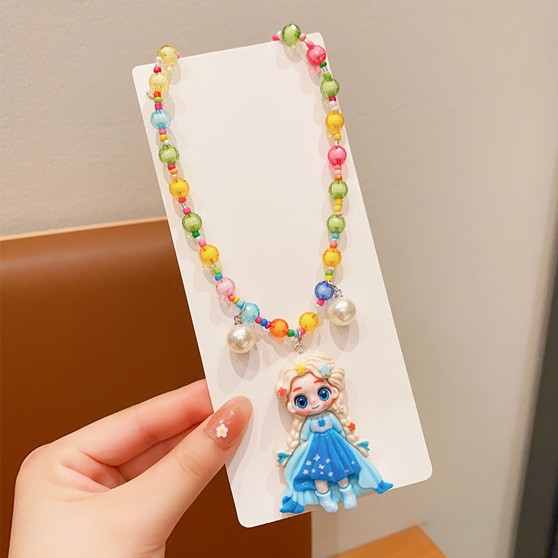 Laste karikatür stiilis kaelakee My Melody ja Kuromi kulonuga, materjal: tehispärlid, käsitöö, pikenduskett alla 10 cm