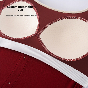 Be rankovių jogos viršūnė su U kaklo iškirpte, Slim-fit, kvėpuojantis viskozės mišinys (92% viskozė, 8% spandeks)