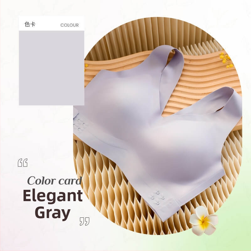 Αθλητικό σουτιέν χωρίς ραφές με molded cups, μπροστινό κούμπωμα, σταθερές διπλές τιράντες, ύφασμα νάιλον 70–80%