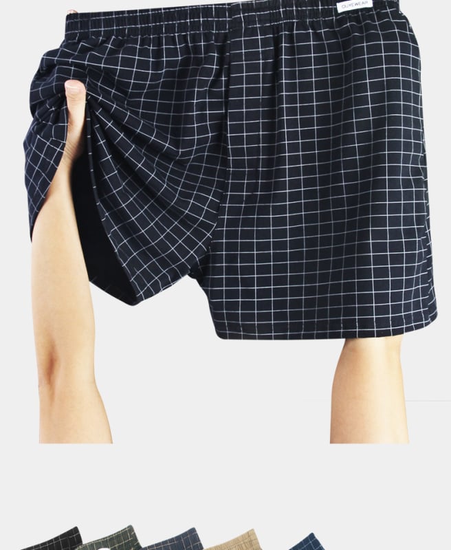 Vīriešu kokvilnas bokseršorti, elpojoši, bez šuvēm, vidēji augsta josta, brīvā piegriezuma