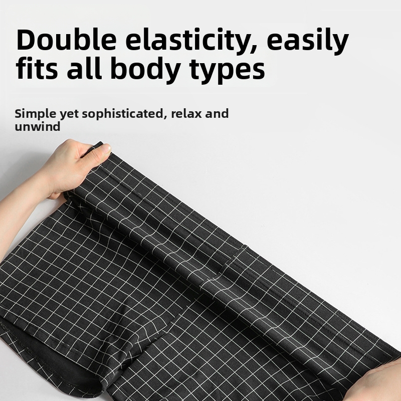 Vīriešu kokvilnas bokseršorti, elpojoši, bez šuvēm, vidēji augsta josta, brīvā piegriezuma