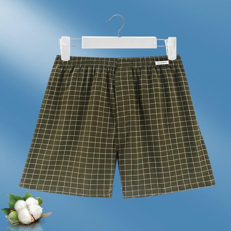 Vīriešu kokvilnas bokseršorti, elpojoši, bez šuvēm, vidēji augsta josta, brīvā piegriezuma