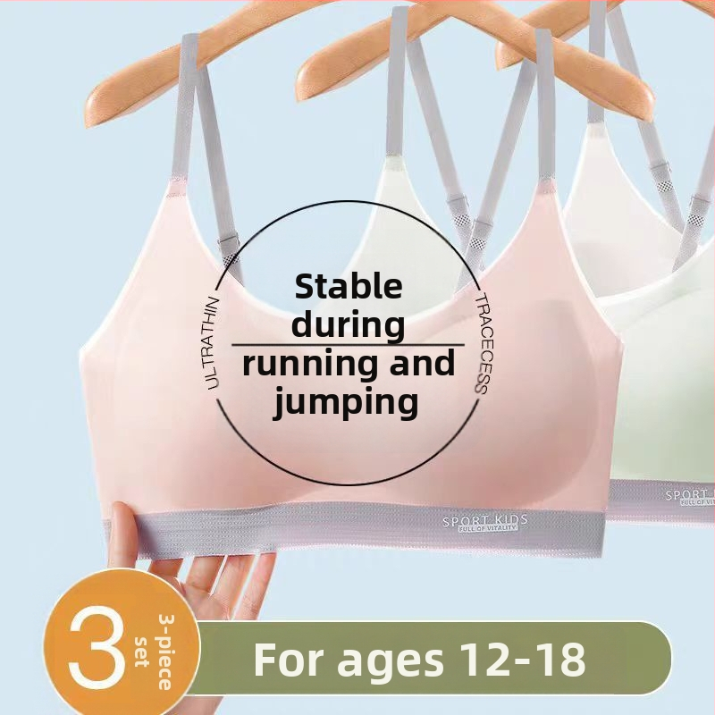 Vest-stílusú sport melltartó 15 évesnél idősebb lányoknak; Ice Silk anyag; fő anyag: nylon, bélés: nylon; teljes kosár vékony formázott kosár (pamut); rögzített kettős vállpántok