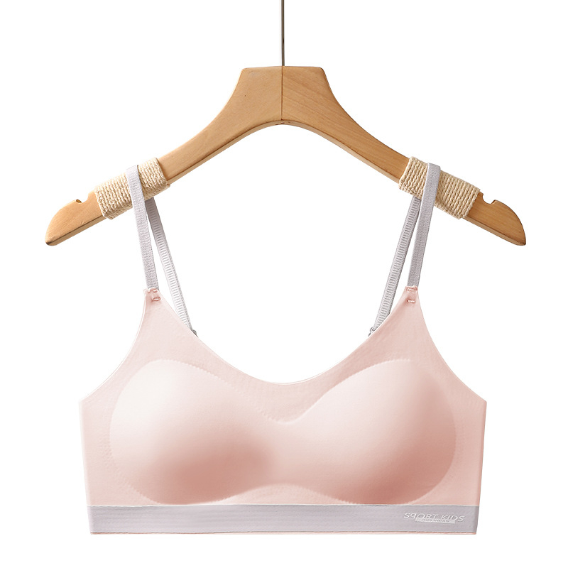 Vest-stílusú sport melltartó 15 évesnél idősebb lányoknak; Ice Silk anyag; fő anyag: nylon, bélés: nylon; teljes kosár vékony formázott kosár (pamut); rögzített kettős vállpántok