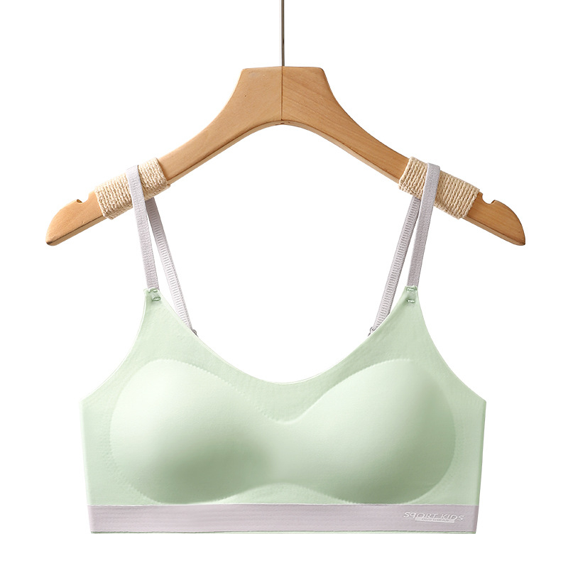 Vest-stílusú sport melltartó 15 évesnél idősebb lányoknak; Ice Silk anyag; fő anyag: nylon, bélés: nylon; teljes kosár vékony formázott kosár (pamut); rögzített kettős vállpántok