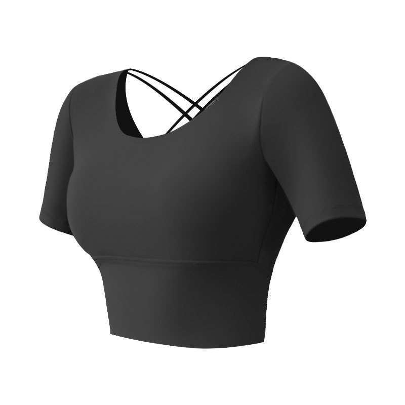 Push-Up sportski grudnjak, otporan na udarce, košarice 3/4, najlon s elastanom, podstava od spandeksa, fiksne trake za vrat