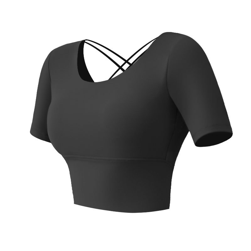 Push-Up sportski grudnjak, otporan na udarce, košarice 3/4, najlon s elastanom, podstava od spandeksa, fiksne trake za vrat