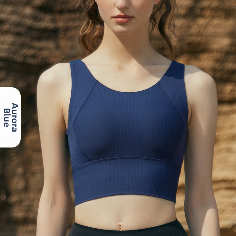 Ženski sportski grudnjak visoke intenzivnosti – puna šalica, srednji oblik kalupa, fiksne dvostruke naramenice, tkanina Nylon/Spandex 75/25, dizajn od jednog komada