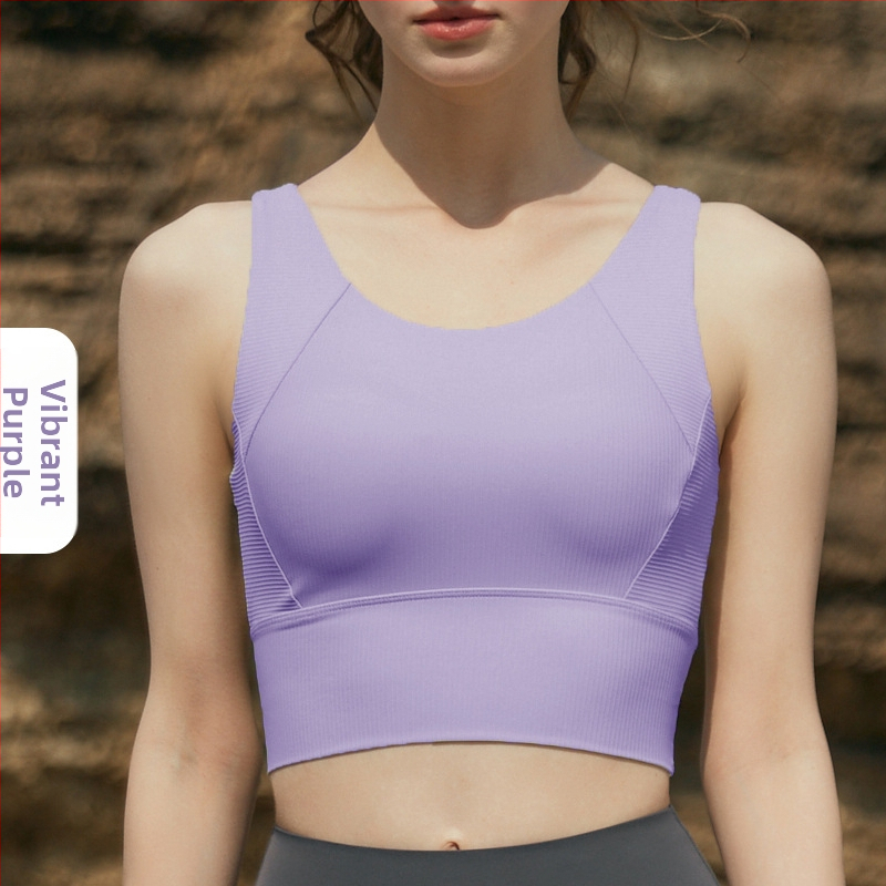 Ženski sportski grudnjak visoke intenzivnosti – puna šalica, srednji oblik kalupa, fiksne dvostruke naramenice, tkanina Nylon/Spandex 75/25, dizajn od jednog komada