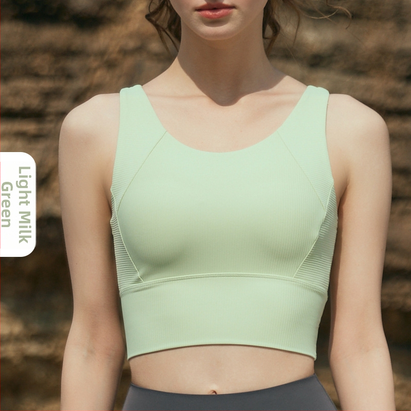 Ženski sportski grudnjak visoke intenzivnosti – puna šalica, srednji oblik kalupa, fiksne dvostruke naramenice, tkanina Nylon/Spandex 75/25, dizajn od jednog komada